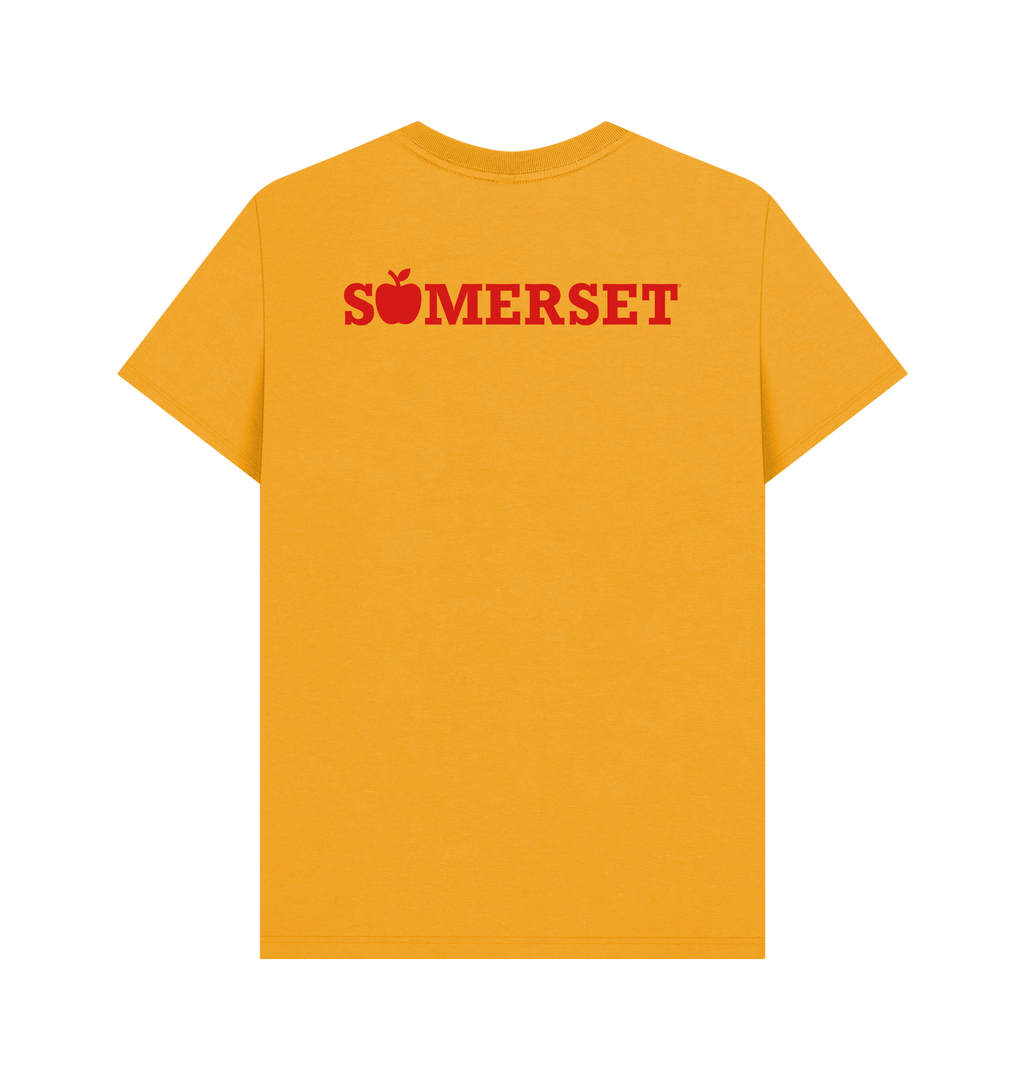 Mustard Printed T-shirt Back
